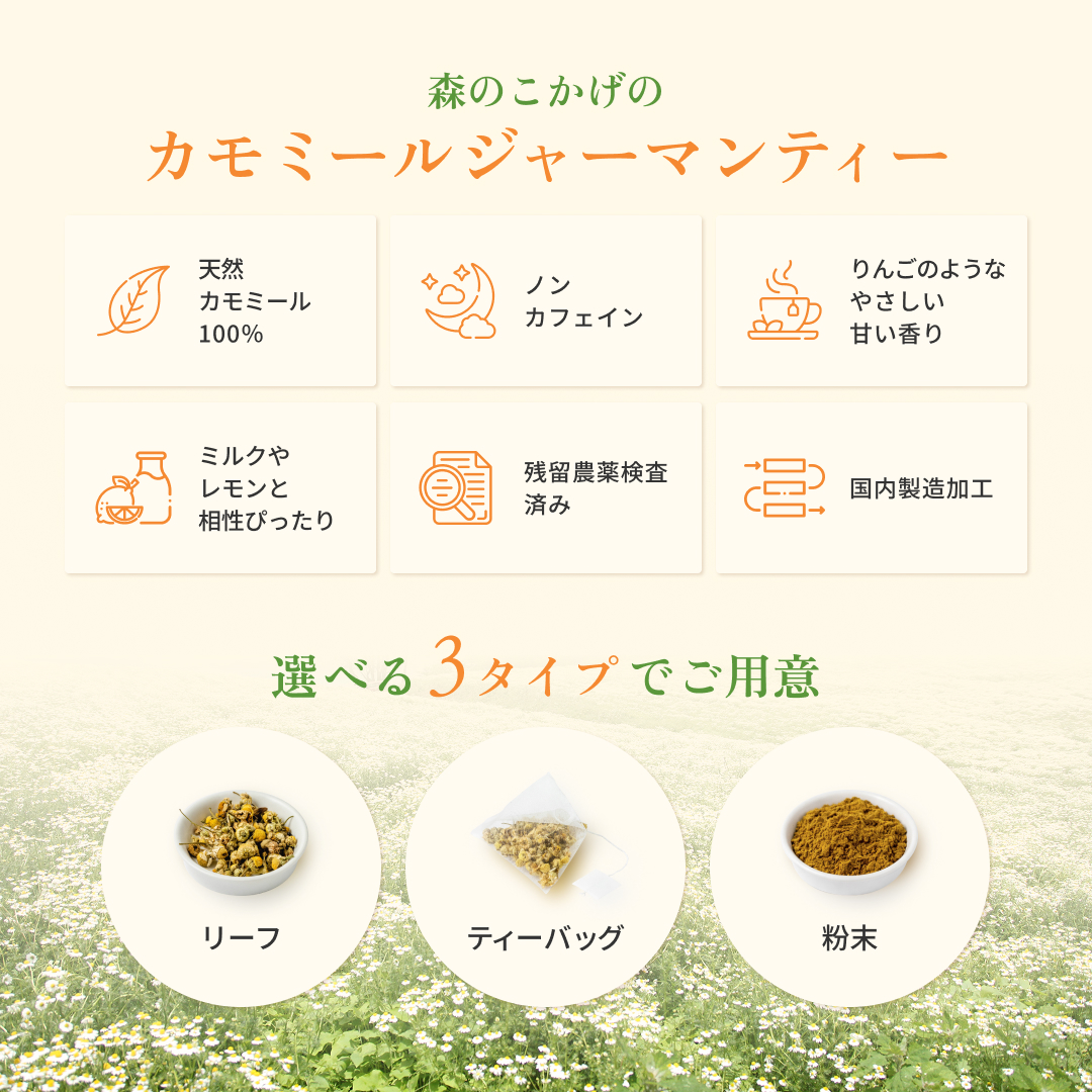 森のこかげのカモミールジャーマンティー